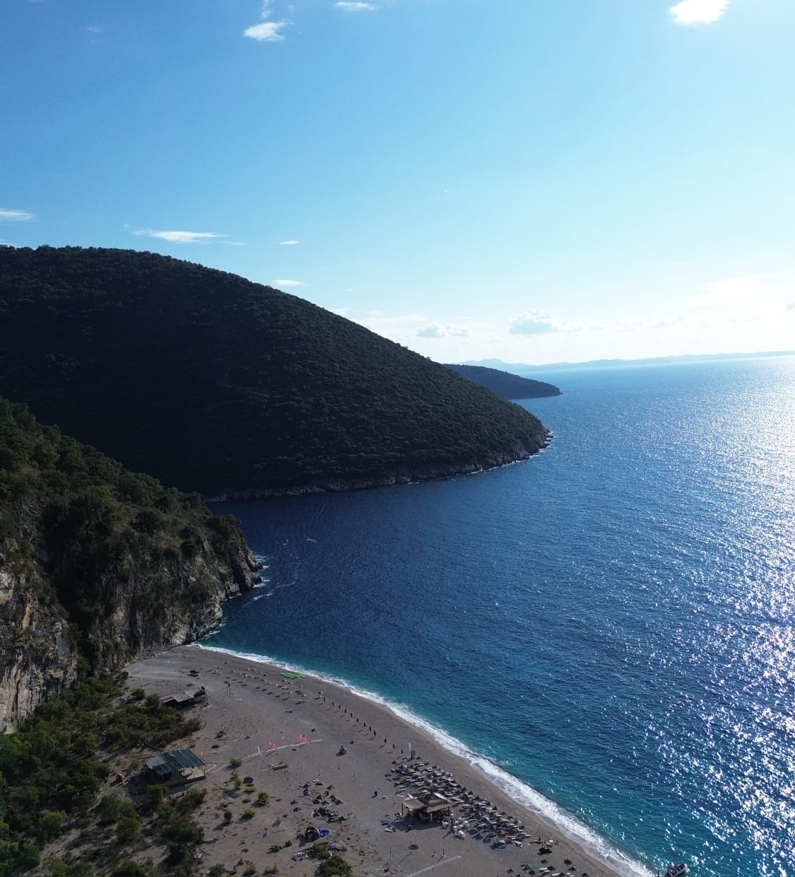 Plage albanie vue de drone